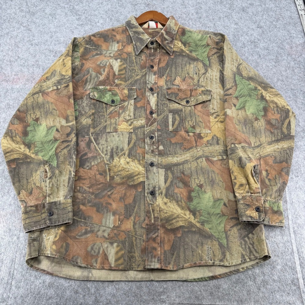 RedHead Mens 2X Advantage Timber Camo Button Down Hunting Shirt Long Sleeve